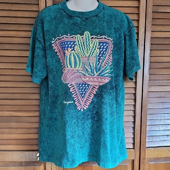 Vintage Maiden West Graphic Arizona T-Shirt Cactus Design 100% Cotton unisex - Picture 3 of 10